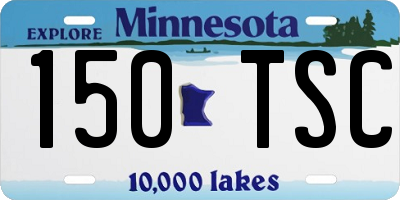 MN license plate 150TSC