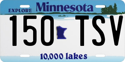 MN license plate 150TSV