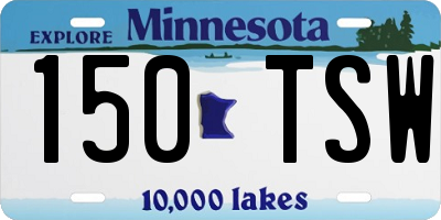 MN license plate 150TSW