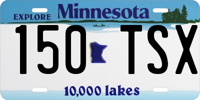 MN license plate 150TSX