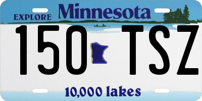 MN license plate 150TSZ