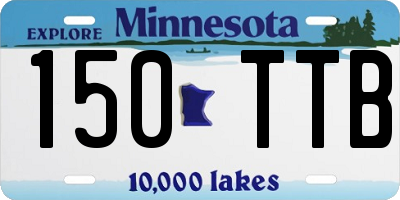 MN license plate 150TTB