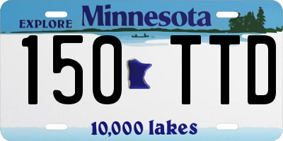 MN license plate 150TTD