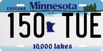 MN license plate 150TUE