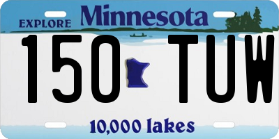 MN license plate 150TUW