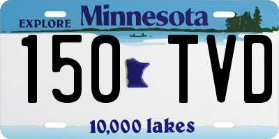 MN license plate 150TVD