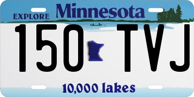 MN license plate 150TVJ
