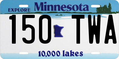 MN license plate 150TWA