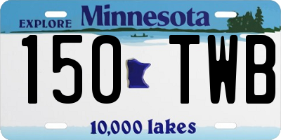 MN license plate 150TWB