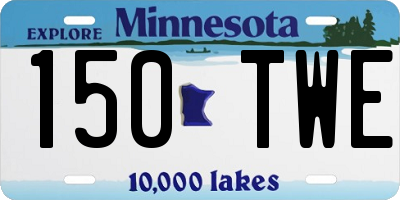 MN license plate 150TWE