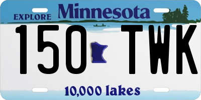 MN license plate 150TWK