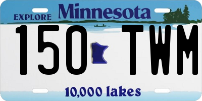 MN license plate 150TWM