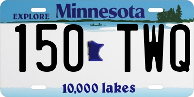MN license plate 150TWQ