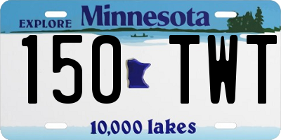 MN license plate 150TWT