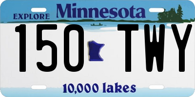 MN license plate 150TWY