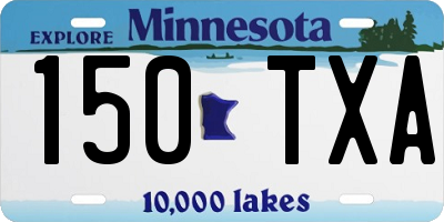 MN license plate 150TXA