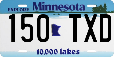 MN license plate 150TXD