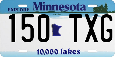 MN license plate 150TXG