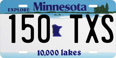 MN license plate 150TXS