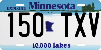 MN license plate 150TXV