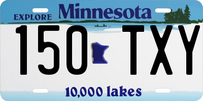 MN license plate 150TXY