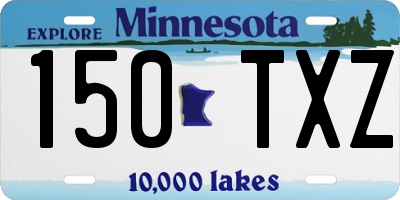 MN license plate 150TXZ