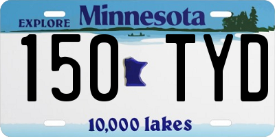 MN license plate 150TYD