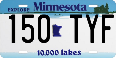 MN license plate 150TYF