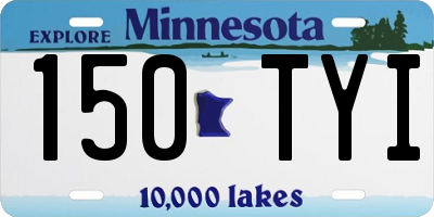 MN license plate 150TYI