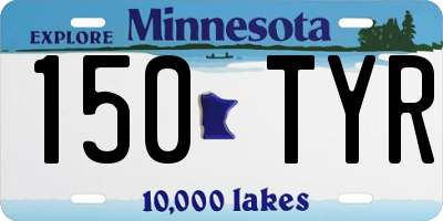 MN license plate 150TYR