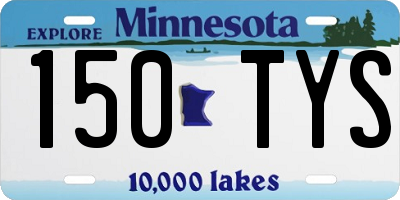 MN license plate 150TYS