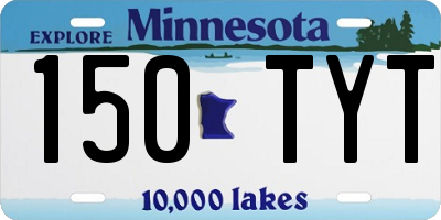 MN license plate 150TYT