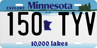MN license plate 150TYV