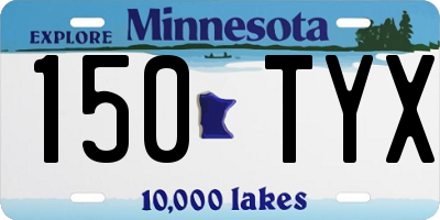 MN license plate 150TYX