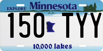 MN license plate 150TYY