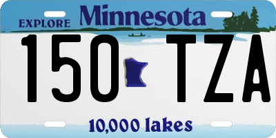MN license plate 150TZA