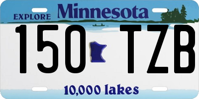 MN license plate 150TZB