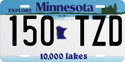 MN license plate 150TZD