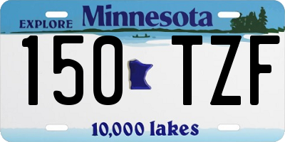 MN license plate 150TZF