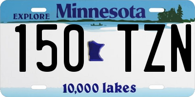 MN license plate 150TZN