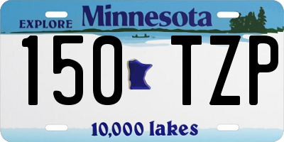 MN license plate 150TZP