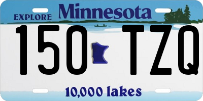 MN license plate 150TZQ