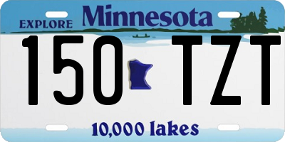 MN license plate 150TZT