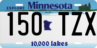 MN license plate 150TZX