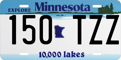 MN license plate 150TZZ
