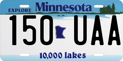 MN license plate 150UAA
