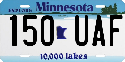 MN license plate 150UAF