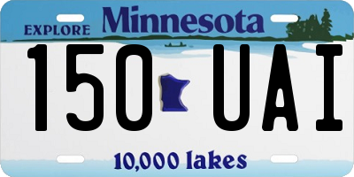 MN license plate 150UAI