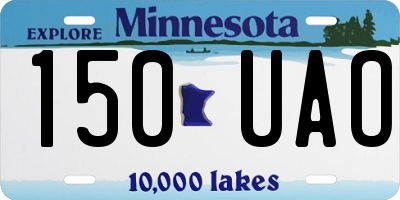MN license plate 150UAO