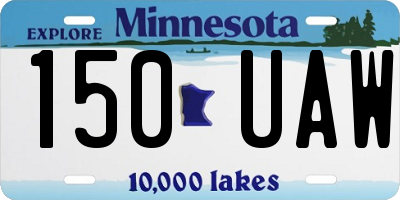 MN license plate 150UAW